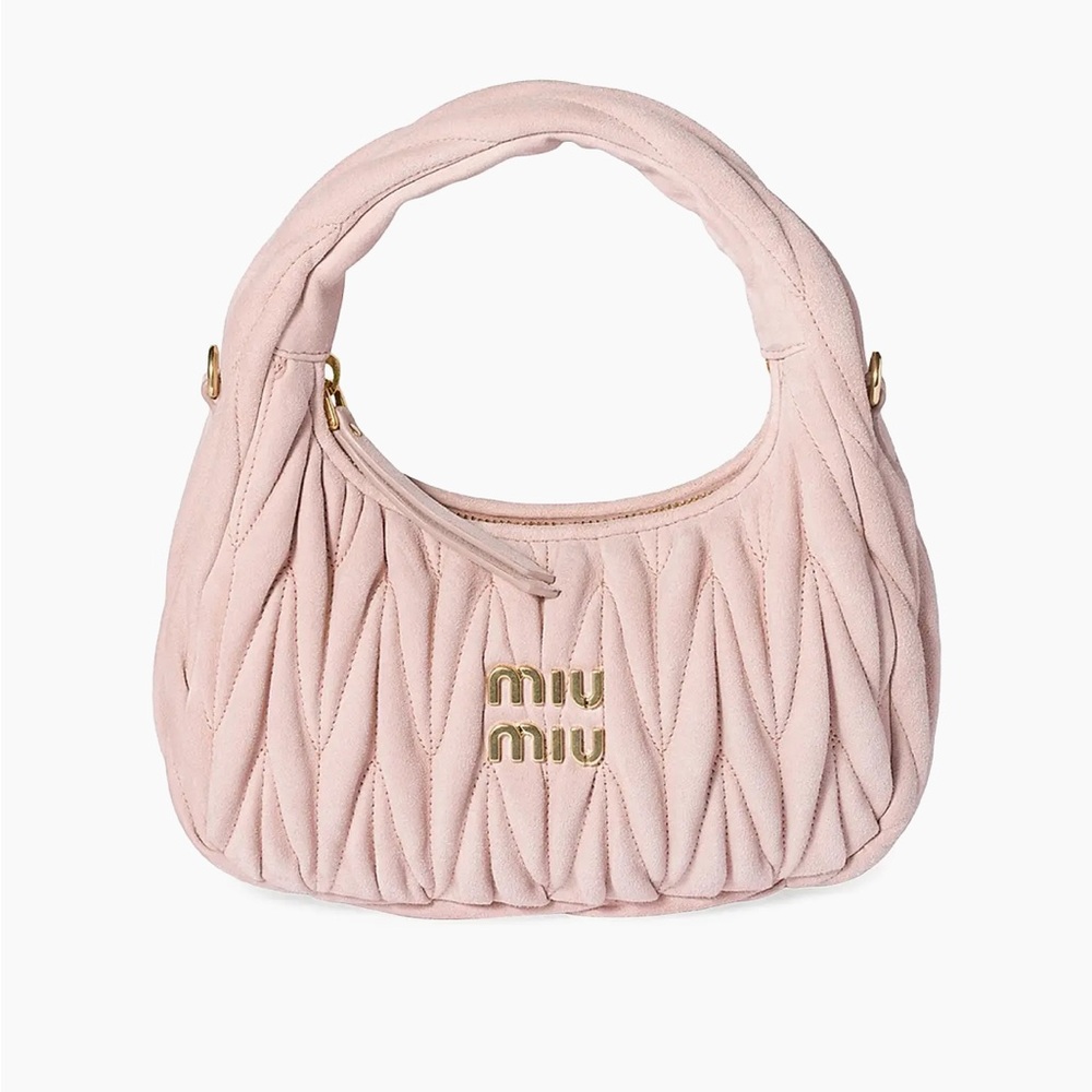 Miu Miu Blush Pink Quilted Shoulder Bag with Gold Hardware - Picture 5 of 16